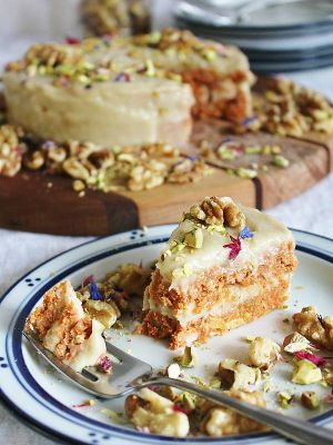 Tarta de zanahoria raw vegan no sugar at Super Kisscake in Madrid