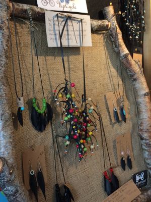 Vegan eco friendly jewelry  at Leafy Greens Cafe in Westport