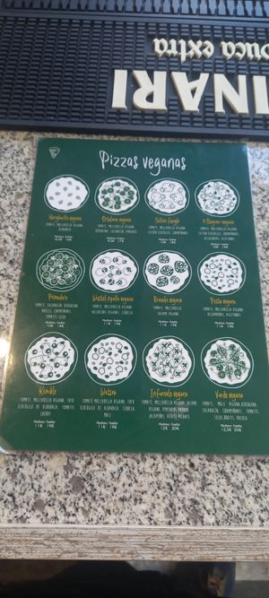 Carta vegana at Verde Rucola in Cordoba