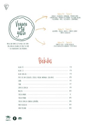 vegan menu 2019 at Verde Rucola in Cordoba