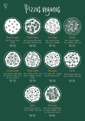 vegan menu 2019 at Verde Rucola in Cordoba