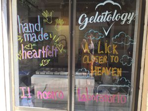 Window  at Gelatology in Barcelona