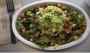 Vegan bowl at Chipotle in Midland