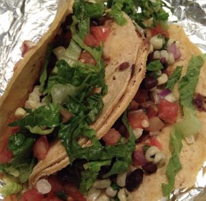 Bean tacos at Chipotle in Midland