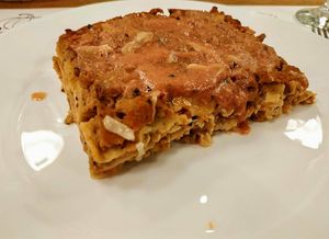 Lasagna vegana con ragù di lenticchie at Ovita in Bari