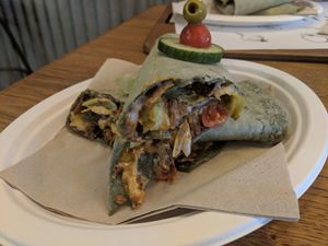 Turkish wrap with Vebab at Ovita in Bari