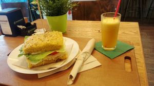 Foccacia sandwich at Ovita in Bari