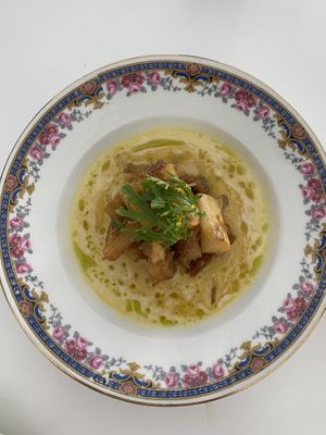 Yucca in broth  at Vegani in Sevilla