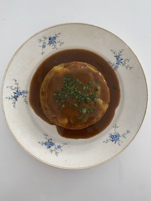 Omelette in whisky sauce  at Vegani in Sevilla