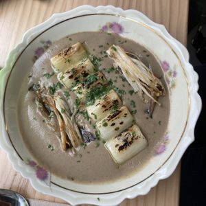 Mushroom and leek stroganoff   at Vegani in Sevilla