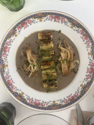 Leek stroganoff with mushrooms 🤤  at Vegani in Sevilla