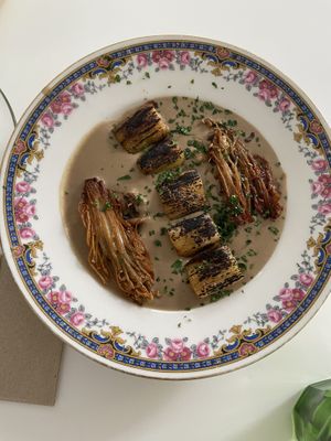 leek stroganoff  at Vegani in Sevilla