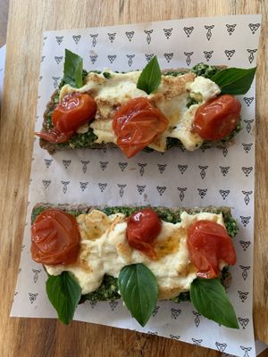 Caprese toast great cheese  at Namah Bistro in Belo Horizonte