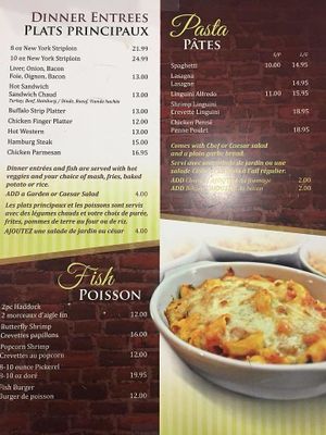 Dinner at Chez Lizette in Kapuskasing