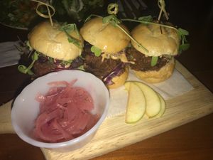 Tasty spicy meal with jack frouit. at Big Mood in Buffalo