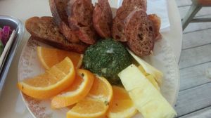 Fruit and cheese platter at Big Mood in Buffalo