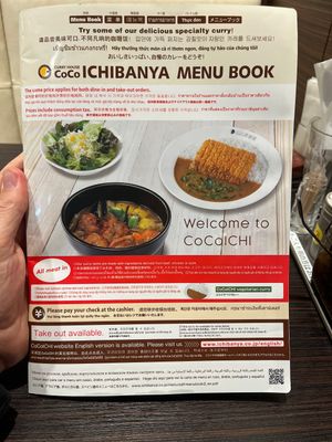 Multi language menus  at CoCo Ichibanya - Naka in Nagoya