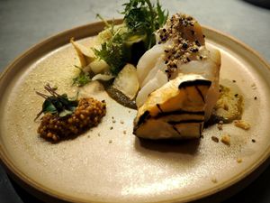 Salt baked celeriac, kholrabi, beer mustard  at Yerba in Amsterdam