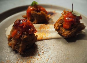 Carrot cake, blood orange and px yoghurt  at Yerba in Amsterdam