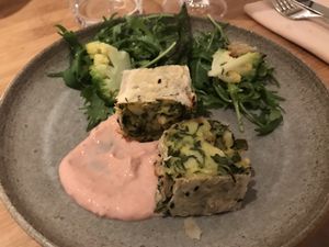Spinach potato borek  at Yerba in Amsterdam