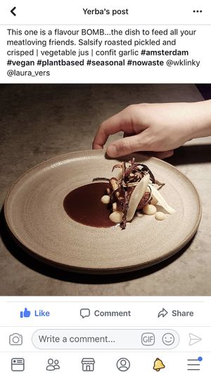 Salsify dish with a whole lot of yumminess !! The veg jus is gangster !!   at Yerba in Amsterdam