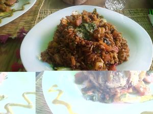 rice and lentils at Green Vegetarian in Marrakech