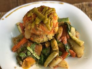 Yummm Vegan ‘Burger’ at Green Vegetarian in Marrakech