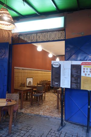 Green Vegetarian is closed permanently. The sign is gone, the green doors are blue and the venue is part of the neighboring falafel place now. at Green Vegetarian in Marrakech
