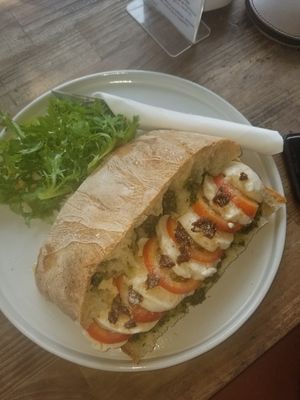 Vegan mozzarella sandwiche at Bang Bang in Siem Reap