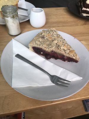 Vegan Bakewell tart, amazingly tasty at Bang Bang in Siem Reap
