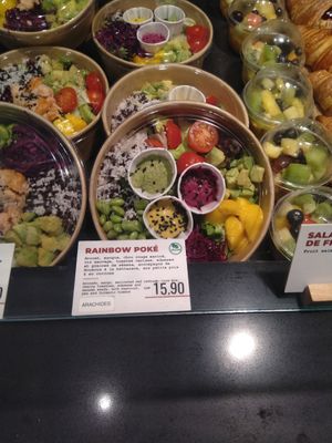 Vegan rainbow poke bowl at GVA - Bistrot Geneve - T1 in Geneva