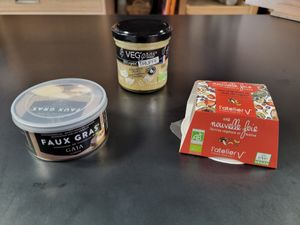 Vegan foie gras by Gaïa, Atelier V and Senfas at Biomonde in Luneville