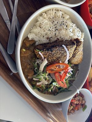 Katsu curry   at Darwin Trailer Boat Club in Fannie Bay