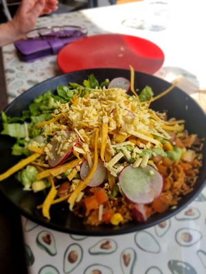 Vegan burrito bowl at Hot Tamale in Darwin