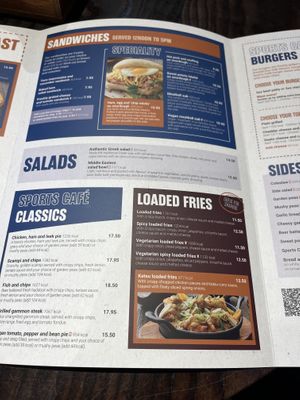 Mains labelling is ‘meat free’ not vegan so slightly unclear  at Sports Cafe - Center Parcs in Brandon