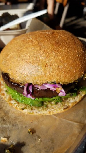 Vegan breakfast sandwich at Avalon - Willis St in Detroit