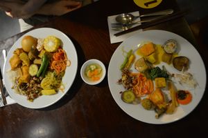 plate at Huong Thien Buffet Chay in Hanoi