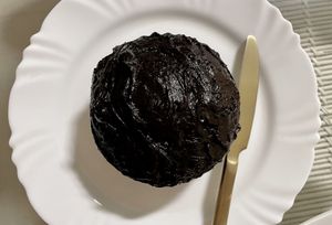 Gluten free chocolate cake sweetened with agave at Vida Bistro in Rio De Janeiro