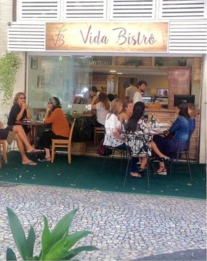 View from the street at Vida Bistro in Rio De Janeiro