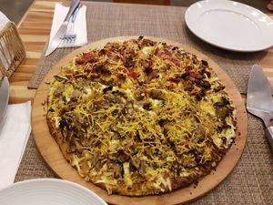 פיצה ללא גלוטן טעימה מאוד at Vida Bistro in Rio De Janeiro