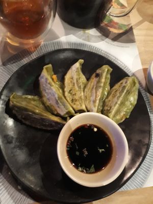 Veg gyoza at Wagamama in Reigate
