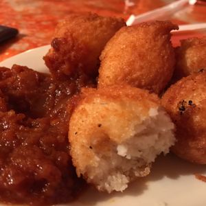 Akara: black eyed pea fritters  at Bennachin in New Orleans