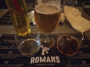 Drinks at Romans Pizzeria in Glasgow