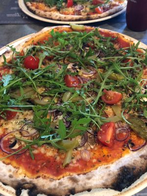 One of the vegan pizzas from the menu  at Romans Pizzeria in Glasgow