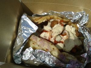 Seitan kebab at The Green Guerrilla Deli in Durham