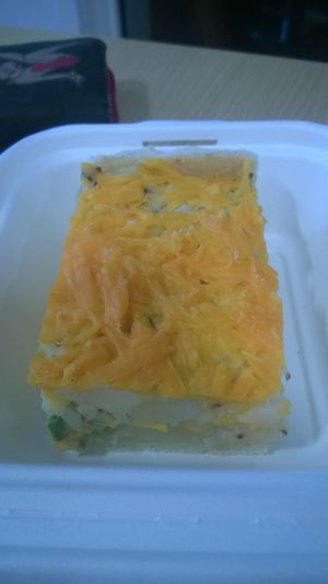 Cheese and potato pie at The Green Guerrilla Deli in Durham