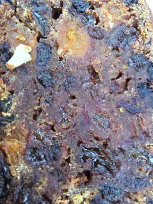Fruit cake- moist and delicious  at The Green Guerrilla Deli in Durham