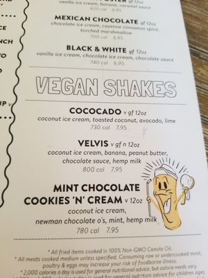 Vegan Shakes at Bareburger - Short North in Columbus