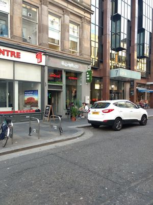 Outside at Bibimbap in Glasgow