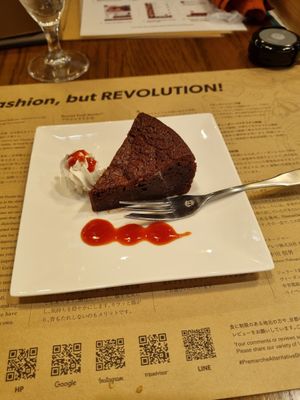 Chocolate Cake at Premarché Alternative Diner in Kyoto